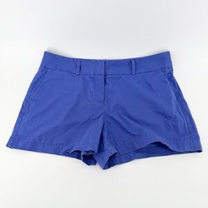 Ann Taylor LOFT Royal Blue Chino Women Shorts Size 10 Flat Front 3.5" Inseam EUC